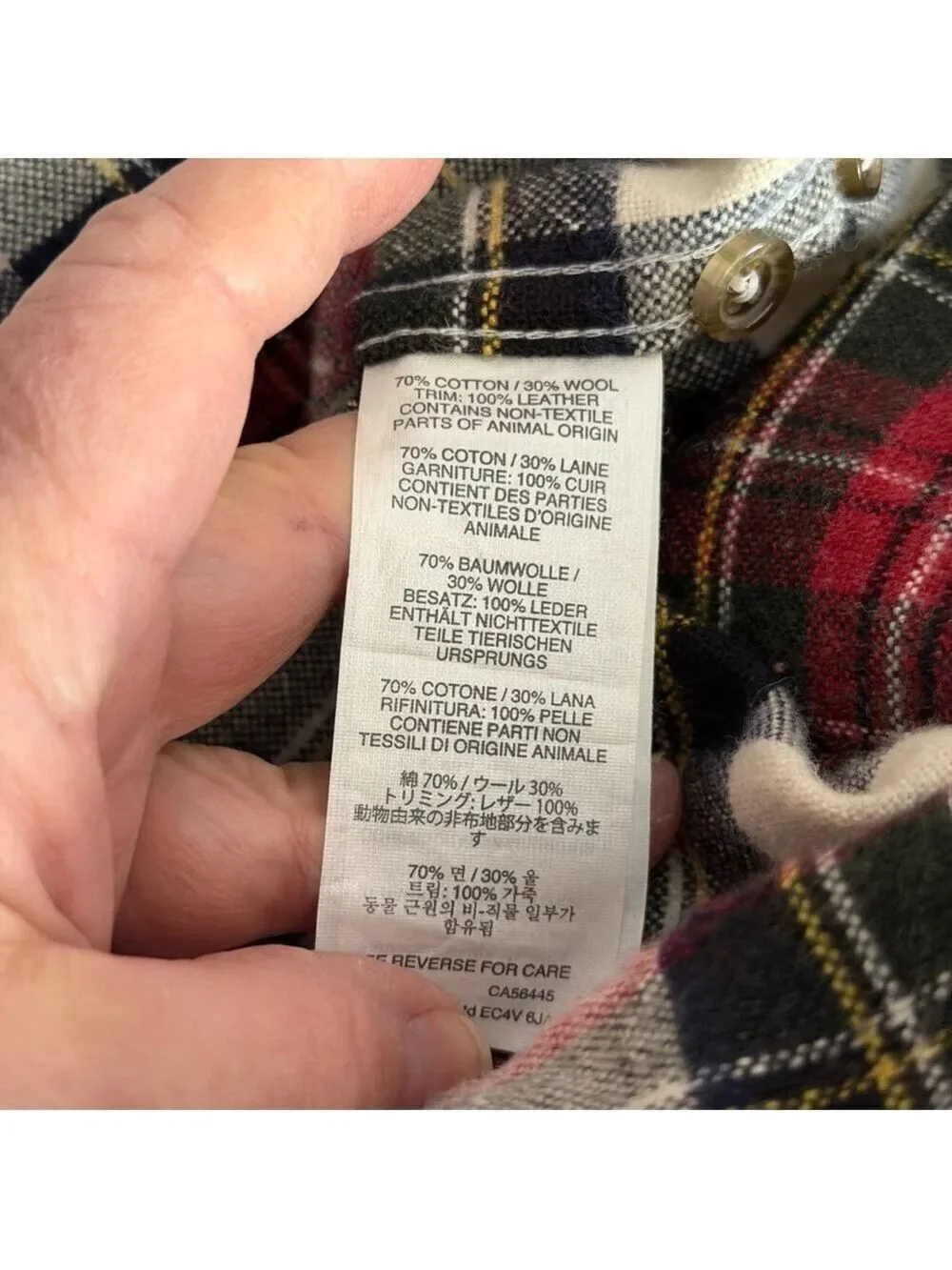 J.Crew Flannel Shirt with Elbow Patches Size Small